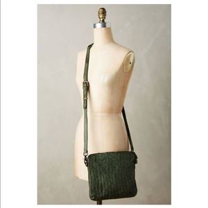 Anthropologie Tano Woven Leather Crossbody Bag
